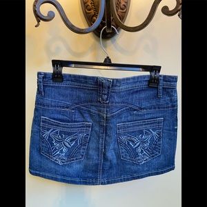 Jean mini skirt